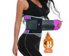(Small, Purple) - Fasclo Women Waist Trimmer Trainer Sport Belt Weight Loss Belly Girdle Body Slim Waist Cincher