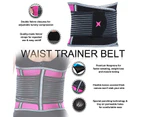 (Small, Pink) - Fasclo Women Waist Trimmer Trainer Sport Belt Weight Loss Belly Girdle Body Slim Waist Cincher