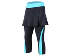 (XXX-Large, Apart Skirt-No-Pocket) - ANIVIVO Skirted Tennis Legging for Women, Skirted Capri Leggings Tennis Pants for Women & Sports Capri Skirted Legging