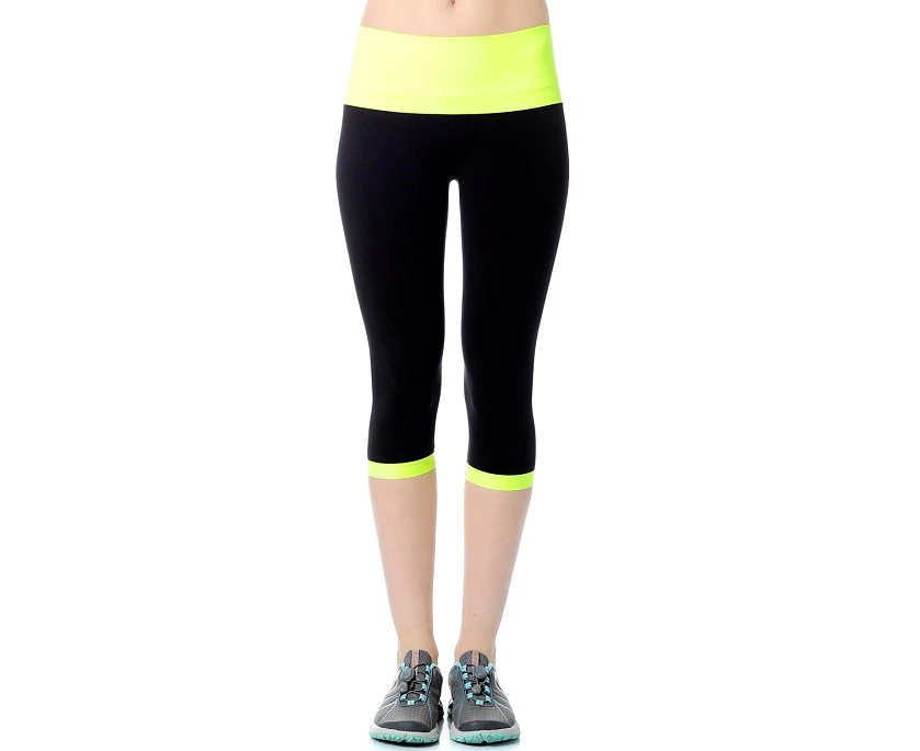 Jerf  Womens Patras  Black Yellow Seamless Active Tight