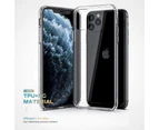 For Apple iPhone 11 Pro Max Clear Case Slim With 4 Corners [Shock Absorption] Hard Back Soft Bumper Cover