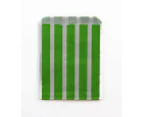 10 Paper Lolly Bags Bag Wedding Birthday Favour Favours Gift Chevron Dots Lines - Green Vertical Stripes