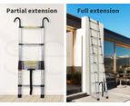 Telescopic Ladder Multipurpose Outdoor Camping Hooks Extension Aluminium 2.6M