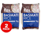 2 x The Rice Company Basmati Rice 1kg