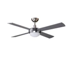 52" Silver Ceiling Fan with Lamp & Remote