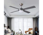 52" Silver Ceiling Fan with Lamp & Remote