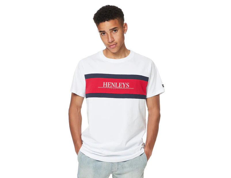 Henleys Men's Fender Loose Tee / T-Shirt / Tshirt - White