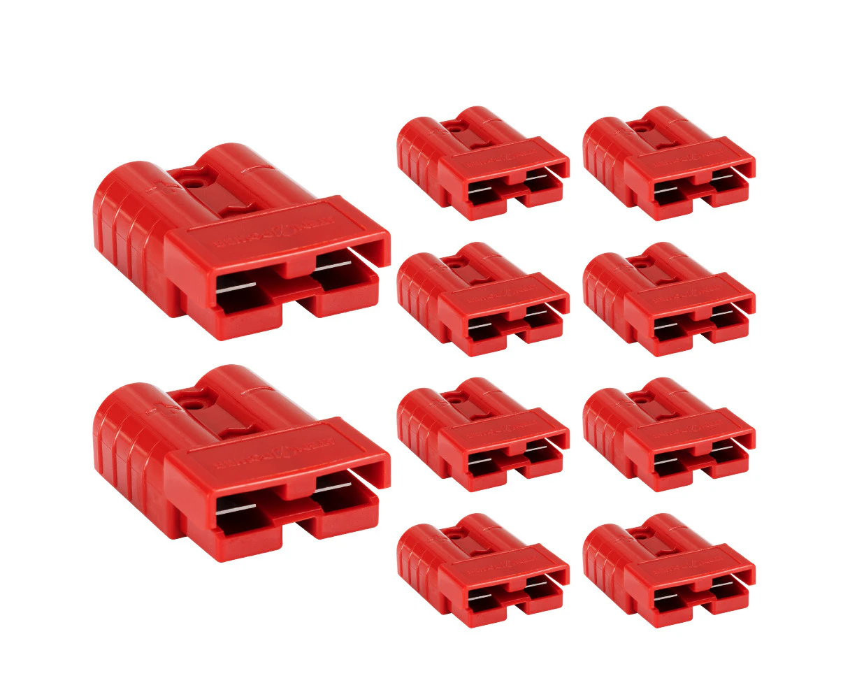 ATEM POWER 10x Red Anderson Style Plug Connectors 50 AMP 12-24V 6AWG DC Power Tool