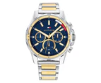 Tommy Hilfiger Men's 45mm Multifunction Stainless Steel Watch - Gold/Silver/Blue