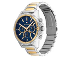 Tommy Hilfiger Men's 45mm Multifunction Stainless Steel Watch - Gold/Silver/Blue