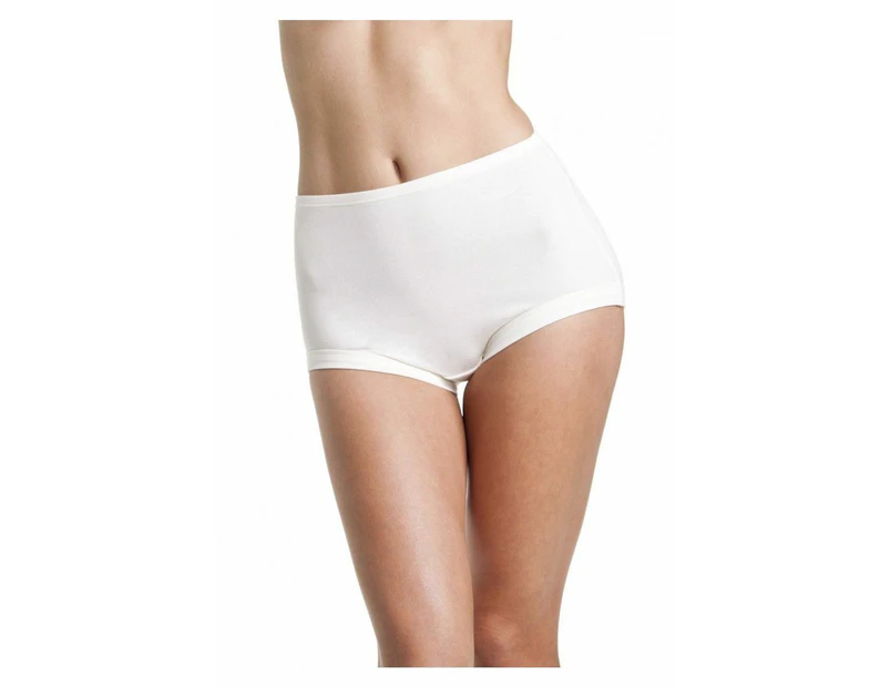 Bonds Plus Size Womens Cottontails Extra Lycra Full Brief Underwear Ivory Cotton/Elastane - Ivory