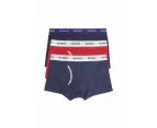 3 x Mens Bonds Guyfront Trunk Trunks Underwear Cotton/Elastane - Navy Stripe, Red, Blue Monday Marle