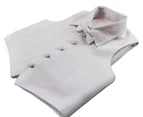 White Boys Junior Cotton Vest Adjustable Waistcoast & Matching Bow Tie Set Cotton/Polyester - White