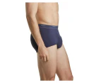 Mens Navy Bonds Cotton Brief Underwear Trunks - 3 Pairs Of Support Briefs Cotton - Navy