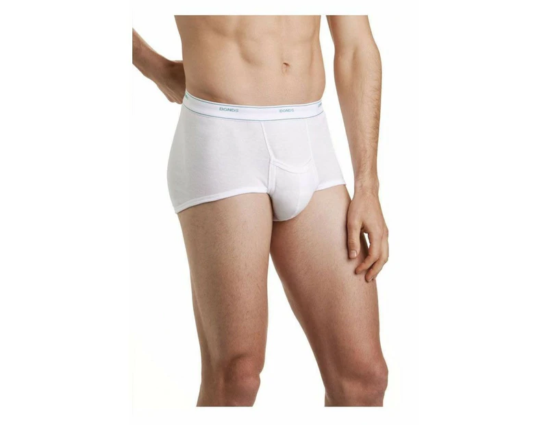 Mens Bonds White Navy 3 Pairs Cotton Briefs Support Undies Underwear Cotton