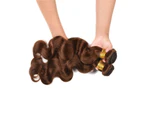 (10"12"14", Medium Brown(#4)) - Aigemei Peruvian Virgin Hair Body Wave Medium Brown 3 Bundle 100% Unprocessed Body Wavy Human Hair Extensions(10 12 14,Medi