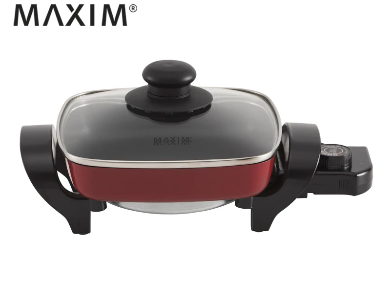 Maxim 20cm KitchenPro Mini Electric Frypan w/ Glass Lid - FP20M