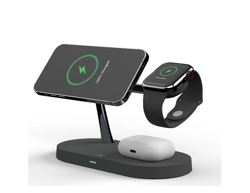 Rewyre 5in1 Magnetic Fast Wireless Charger f/ iPhone 13/Air Pods/Smart Watch BLK