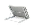 Momax Durable Portable Foldable Notebook Laptop Desk Table Stand Bed Tray Cooling rack-Silver Grey