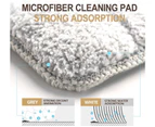 BOOMJOY M18 Microfiber Flat Mop with Bucket 6 Replacement Pads Floor Cleaning Hand Free Mop