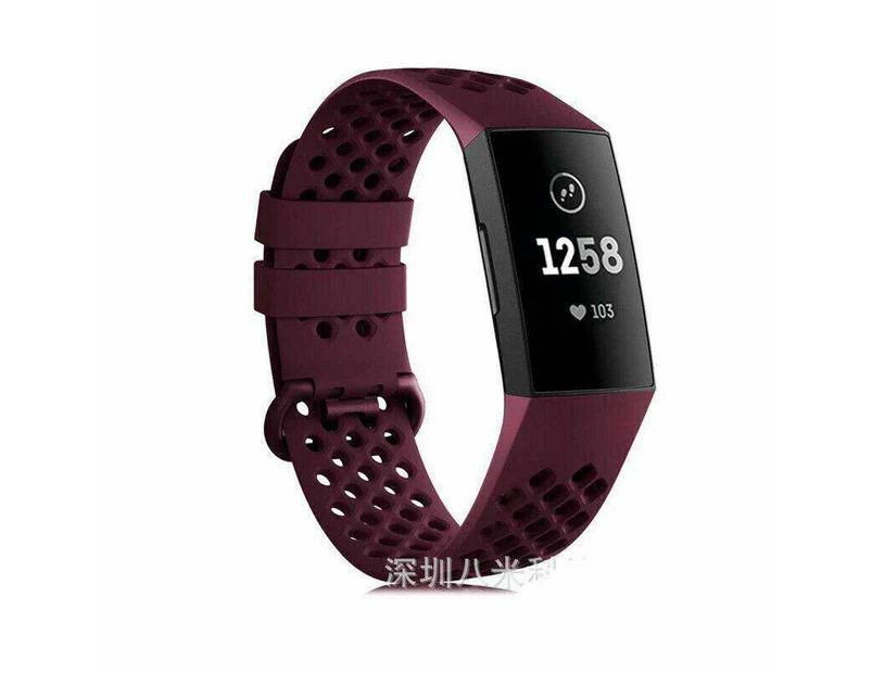 Fitbit Charge 3/4 Watch Sports Replacement Band - Vermilion