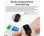 Momax HT5 HD Smart Watch Blood Pressure Body Temperature Bluetooth Call Sports Watches-NavyBlue