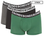 Bonds Men's Everyday Trunk 3-Pack - Green/Grey/Black