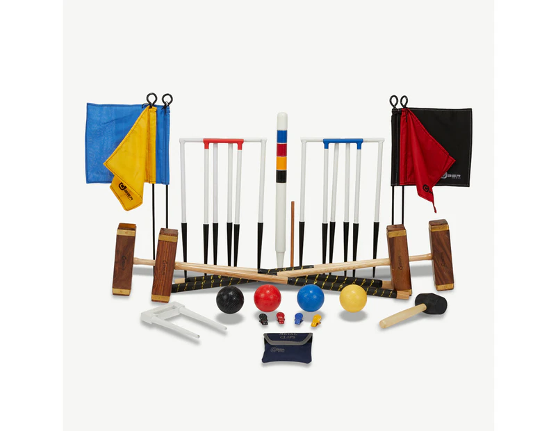 The Championship Croquet Set with Square Headed Mallets
