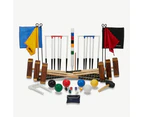 6 Player Championship Croquet Set with Square Head Mallets