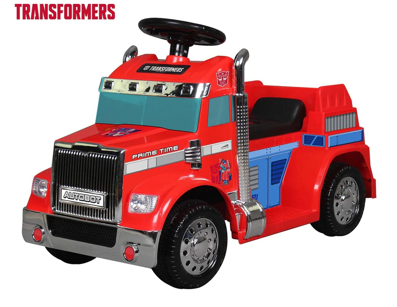 Transformers 6V Optimus Prime Truck Ride-On - Red/Multi