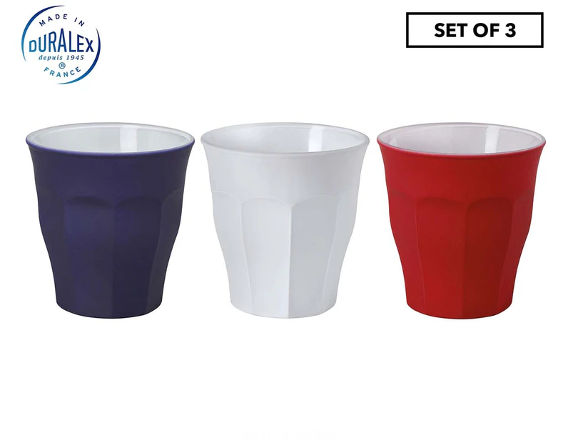 Set of 3 Duralex 90mL Picardie Soft Tech Tumblers - Tricolour