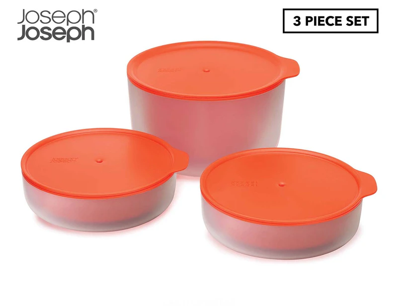 Joseph Joseph 3-Piece M Cuisine Microwave Bowl Set - Orange