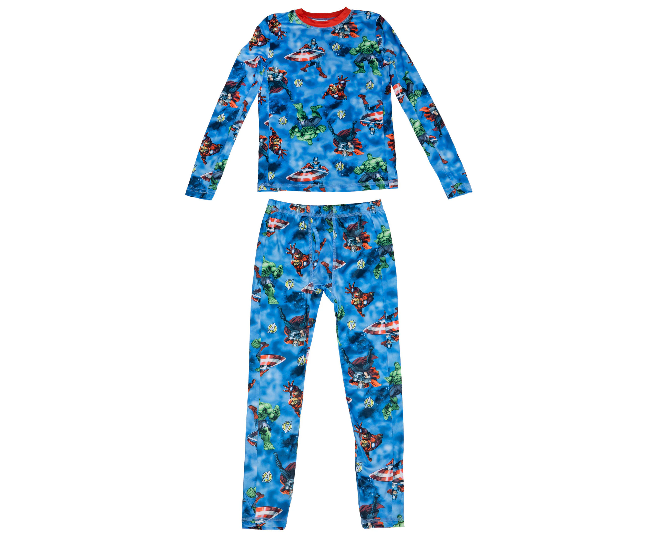 Marvel Avengers Heroes Action Stance All Over Youth 2-Piece Pajama Set