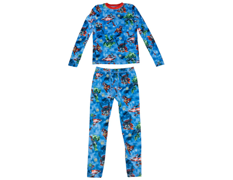 Marvel Avengers Heroes Action Stance All Over Youth 2-Piece Pajama Set