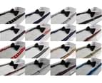 Unisex Pack:Suspenders + Black Bow Tie Pattern Coloured Print Braces Adjustable Clip On - White Black Red Headphones 1