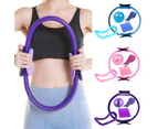 5Pcs Pilates Ring Yoga Exercise Ball Set with Resistance Band - Pink