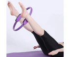 5Pcs Pilates Ring Yoga Exercise Ball Set with Resistance Band - Purple