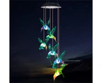 Bestier Colorful Solar Wind Chimes Gardening Gift for Mother And Grandma Christmas Decoration-Hummingbird