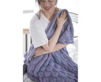 Bestier Mermaid Tail Blanket for Kids Hand Crochet Snuggle Mermaid Sleeping Bag Blanket-Purple