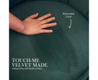 La Bella Armchair Lounge Chair Accent Velvet Shell Scallop - Green