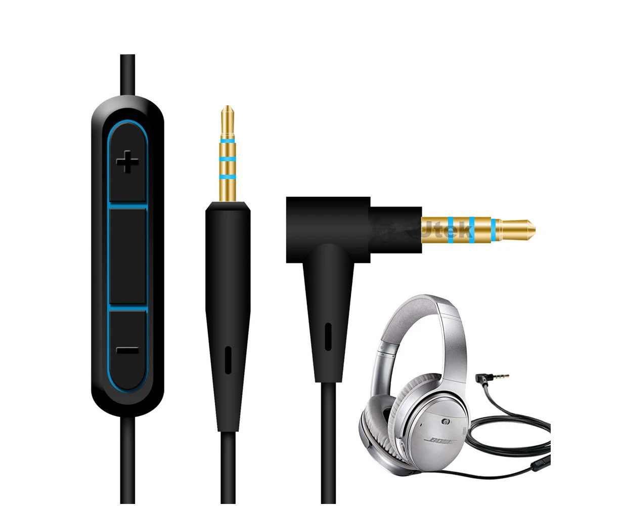 Audio Cable Wire Cord With Mic Remote in Black for Bose