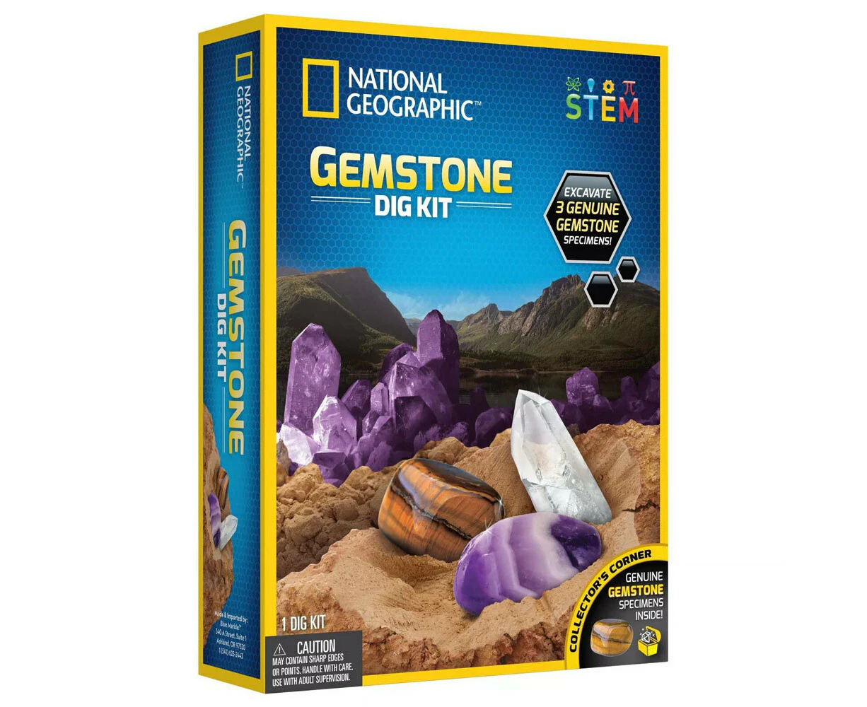 National Geographic Gemstone Dig Kit Kids/Children Educational Science 8y+ Toy