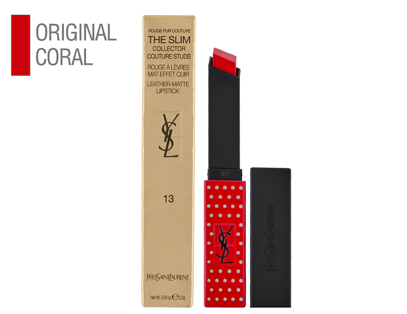 Yves Saint Laurent The Slim Collector Couture Studs Leather Matte Lipstick 2.2g - Original Coral