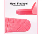 Dadawen Toddler Cartoon Giraffe Shower Slide Sandals Non-Slip Summer Slippers for Girls Boys-Pink