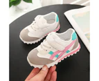 Dadawen PU Leather Boys And Girls Sneakers Kids Running Shoes-Pink