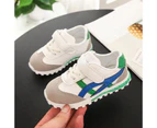 Dadawen PU Leather Boys And Girls Sneakers Kids Running Shoes-Green