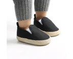 Dadawen Baby Girls Boys Canvas Shoes Soft Sole Walking Shoes Non-slip Sneakers-WhiteBlack