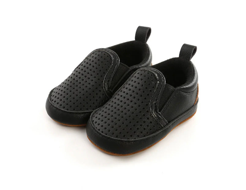 Dadawen Baby Girls Boys Canvas Shoes Soft Sole Walking Shoes Non-slip Sneakers-WhitePUBlack