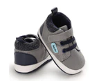 Dadawen Baby Boys Girls High-Top Sneakers Anti-Slip Soft Sole Shoes 0-18 Months-Grey