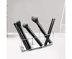 ELUCHANG Clear Makeup Brush Holder Organiser, 3 Slot Acrylic Cosmetic Brushes Storage Eyeliners Display Holder